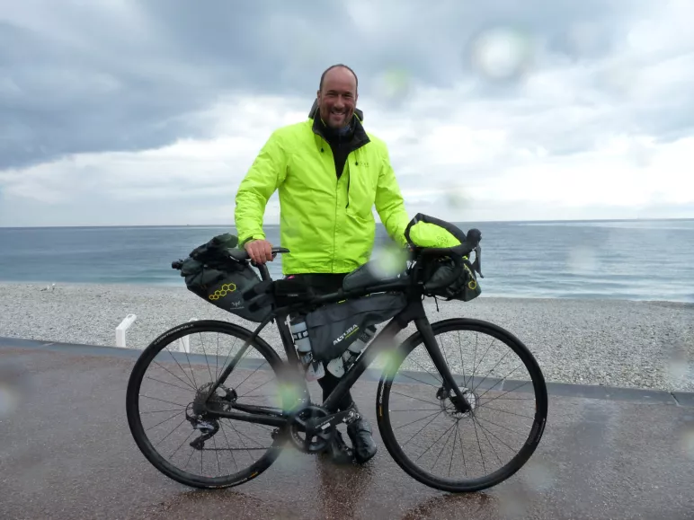 A vélo sous la pluie !