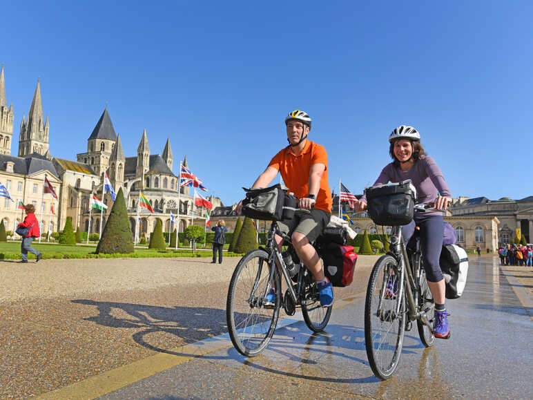 Cyclistes à Caen 